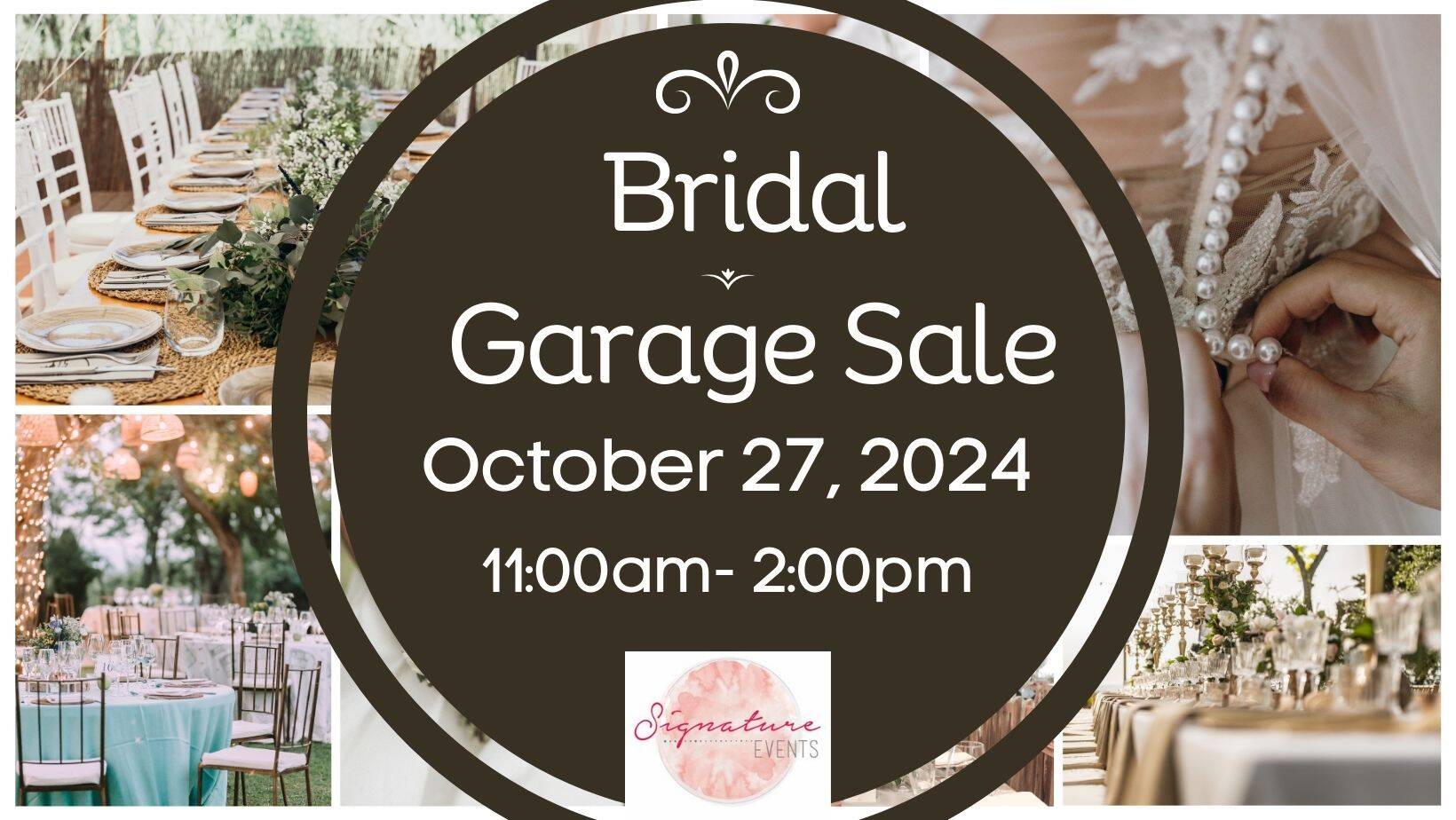 Wedding garage clearance sale